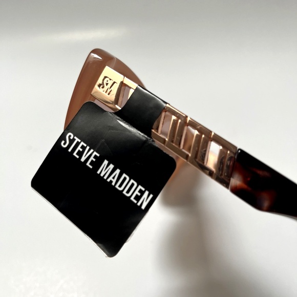 New Original STEVE MADDEN Dason Mirror Sunglasses Pink Tortoise Shell Acetate